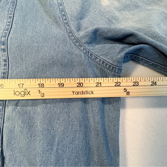 Vintage 80s Blair Light Denim Washed Zip Up Baggy Streetwear Denim Jacket Medium - Picture 10 of 13